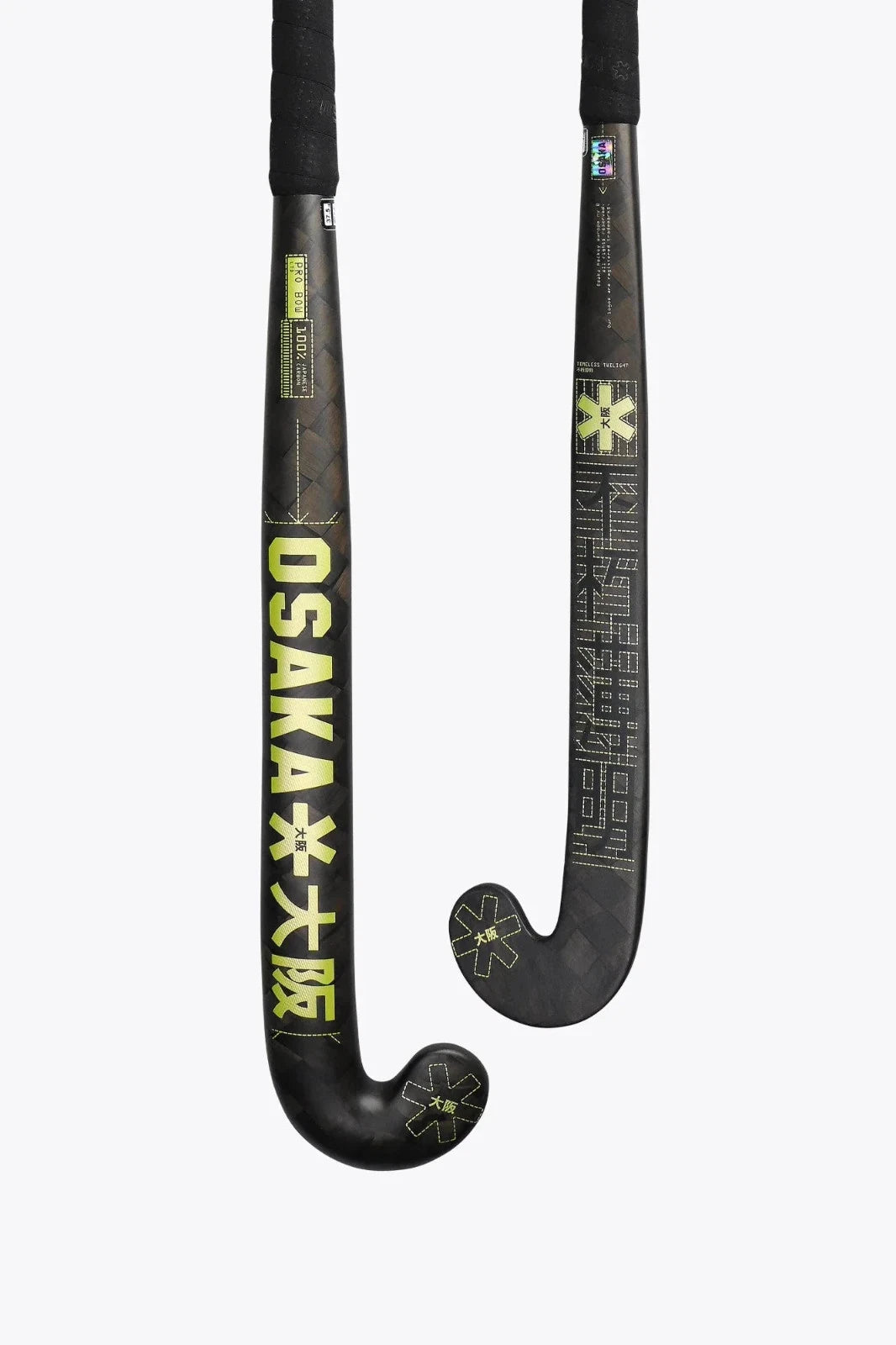 Osaka Field Hockey Stick Pro Bow LTD - Pro Tour | Shadow Lime With Free Grip