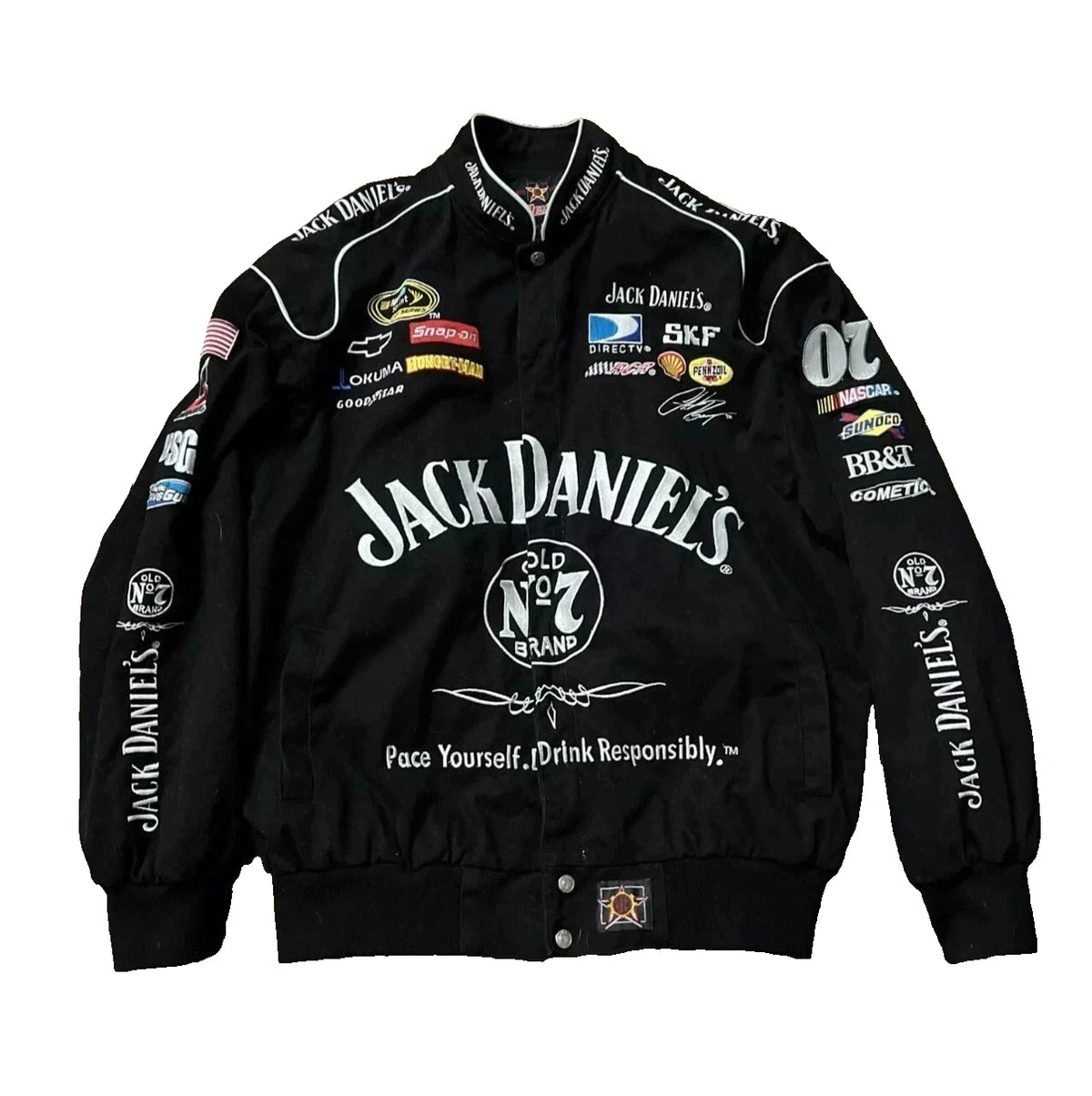 NASCAR Vintage Racing Jacket Embroidered Jack D Unisex jacket
