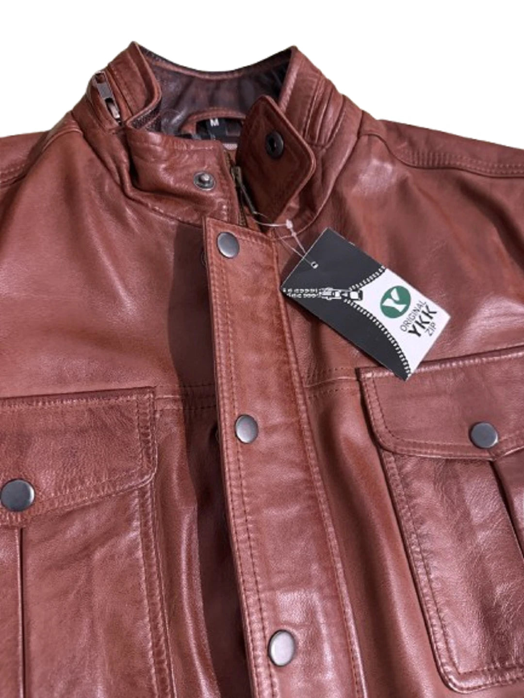 Men's Lambskin Leather Jacket, American Casual Indian Workwear Distressed Style,