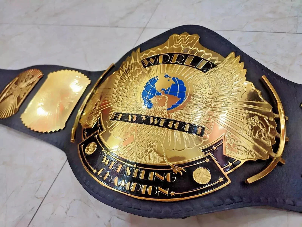 Winged Eagle Championship Wrestling Replica Title Belt Brass 2mm Adult size