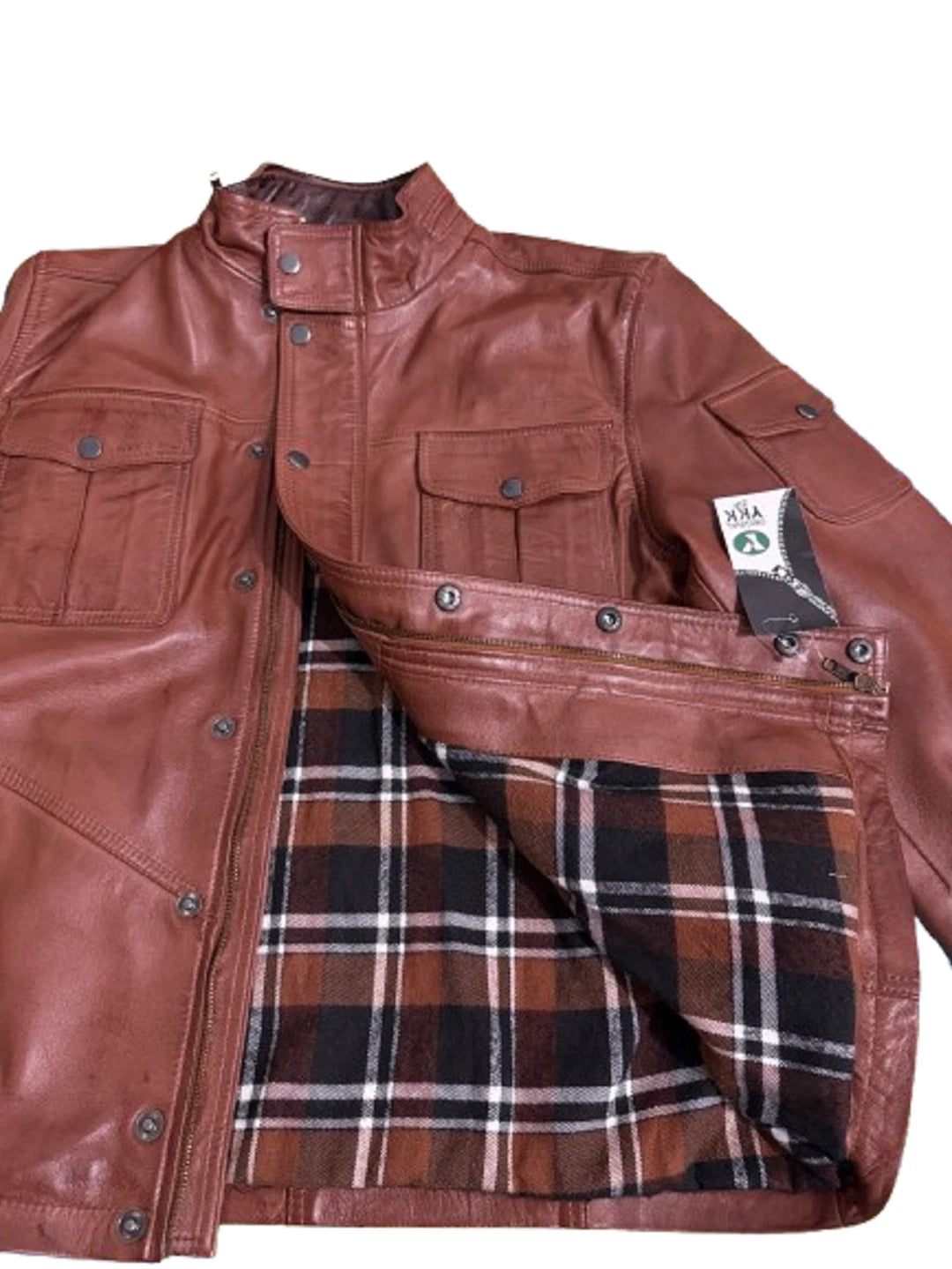 Men's Lambskin Leather Jacket, American Casual Indian Workwear Distressed Style,