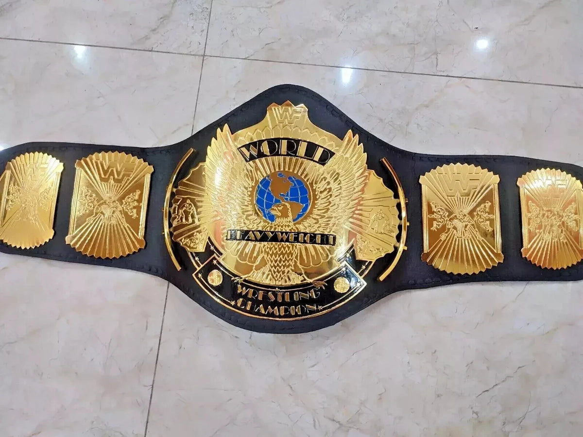 Winged Eagle Championship Wrestling Replica Title Belt Brass 2mm Adult size