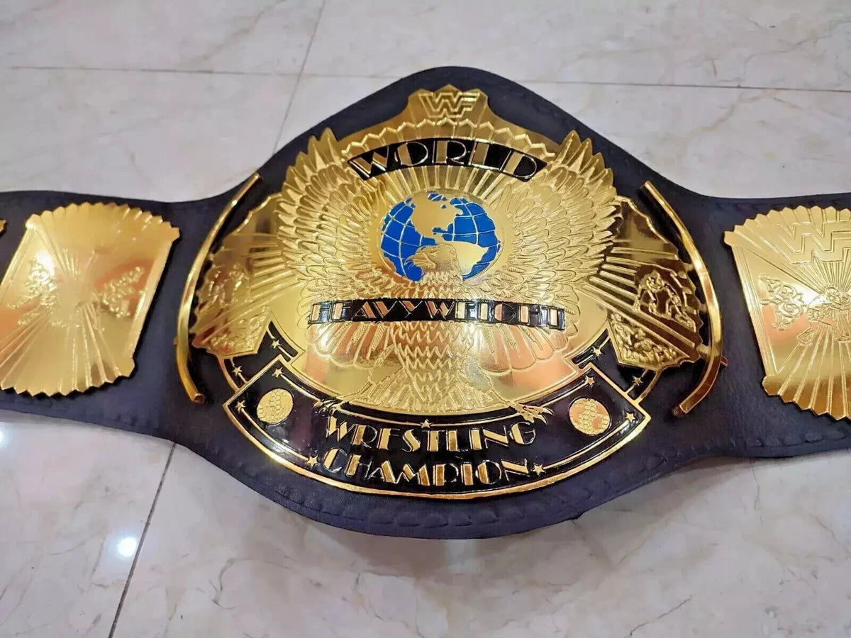 Winged Eagle Championship Wrestling Replica Title Belt Brass 2mm Adult size