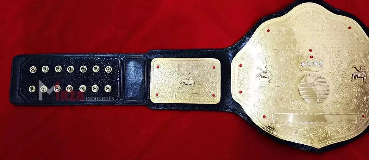 BIG GOLD World Heavyweight Championship Replica Title Belt Adult 2MM Brass