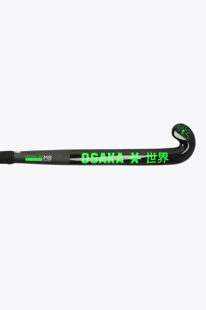 Osaka Field Hockey Stick Pro Tour 100 - Mid Bow | Iconic Black Free Grip