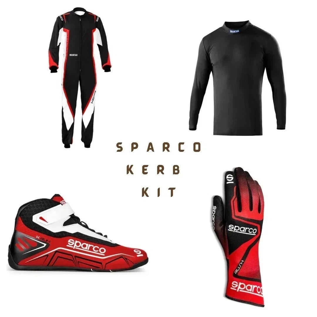 Sparco Go Kart Racing Suit, Boots, Gloves set CIK/FIA Level 2 Approved.