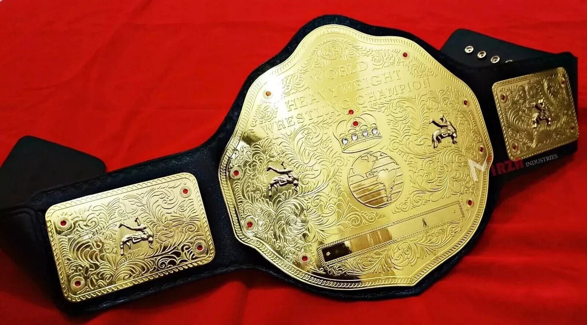 BIG GOLD World Heavyweight Championship Replica Title Belt Adult 2MM Brass