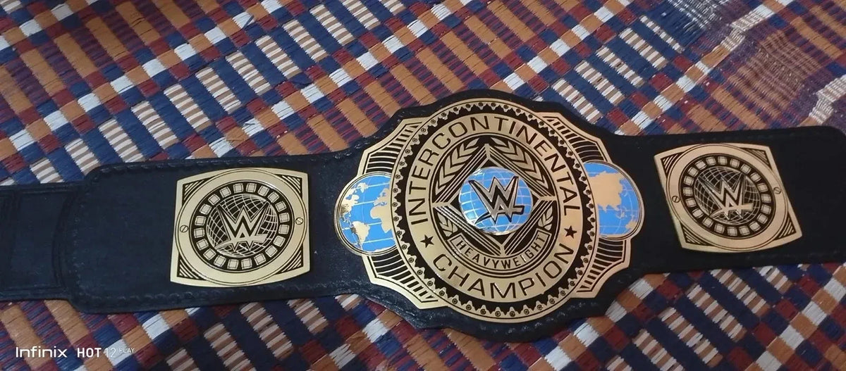 WORLD WRESTLING INTERCONTINENT<wbr/>AL CHAMPIONSHIP REPLICA TITLE BELT ADULT 2MM BRASS