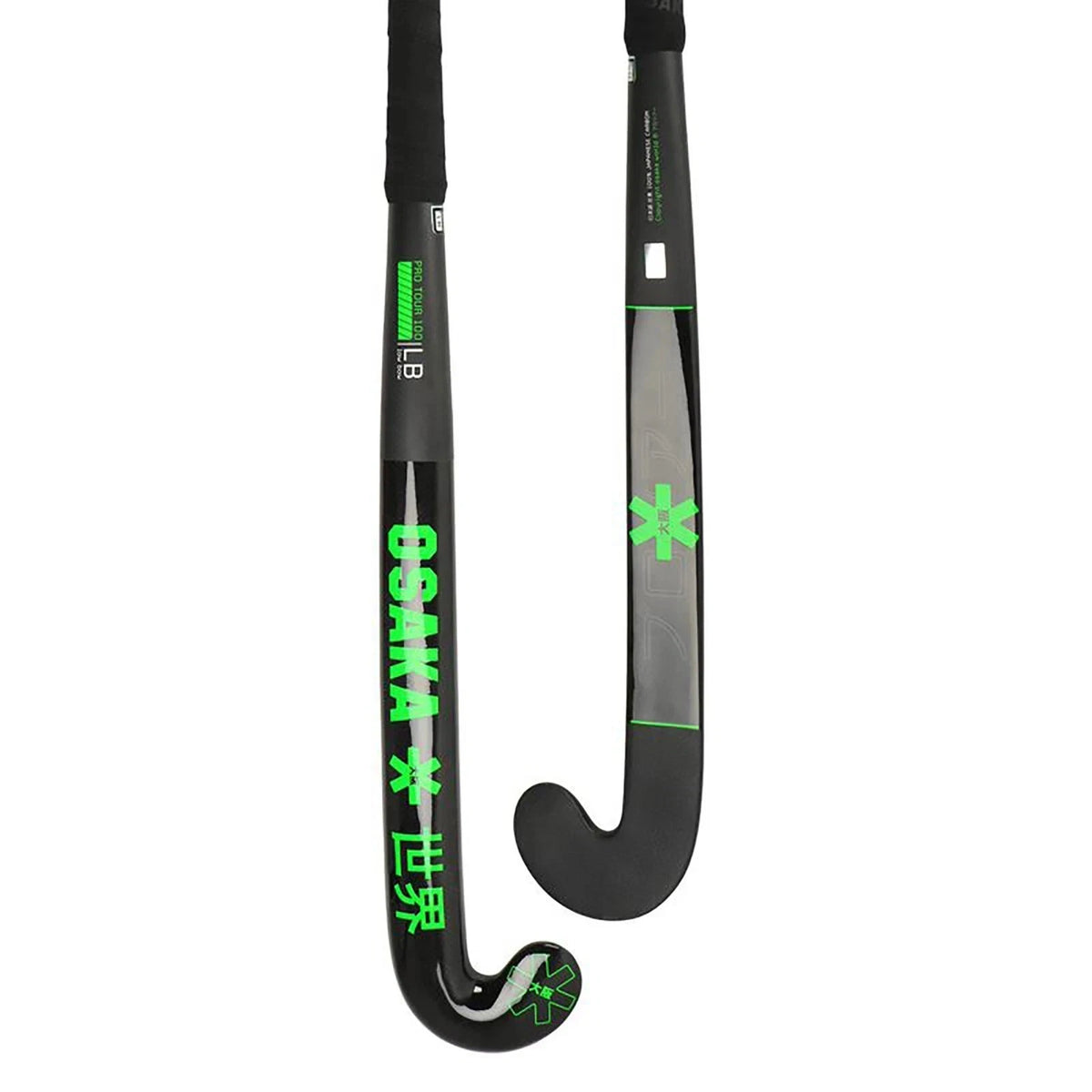 Osaka Field Hockey Stick Pro Tour 100-Low Bow | Ionic Black With Free Grip