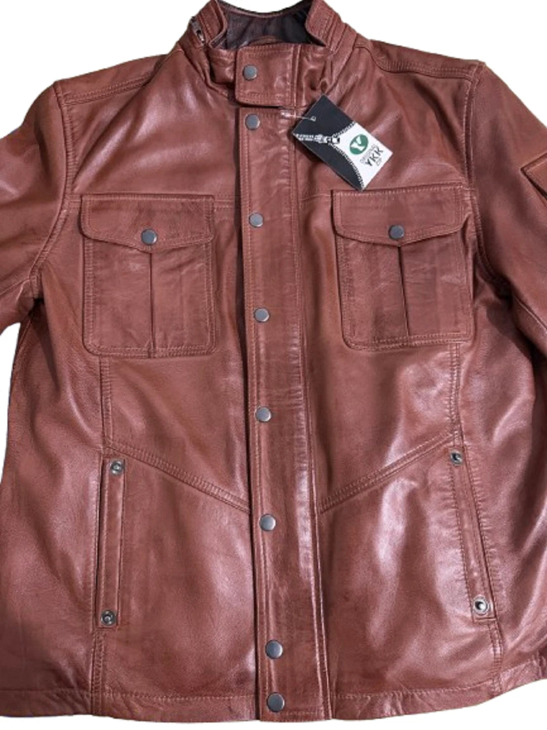 Men's Lambskin Leather Jacket, American Casual Indian Workwear Distressed Style,