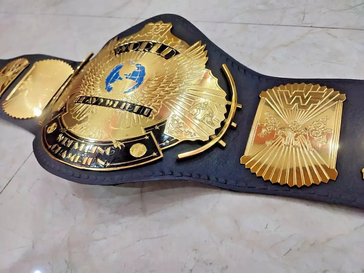 Winged Eagle Championship Wrestling Replica Title Belt Brass 2mm Adult size