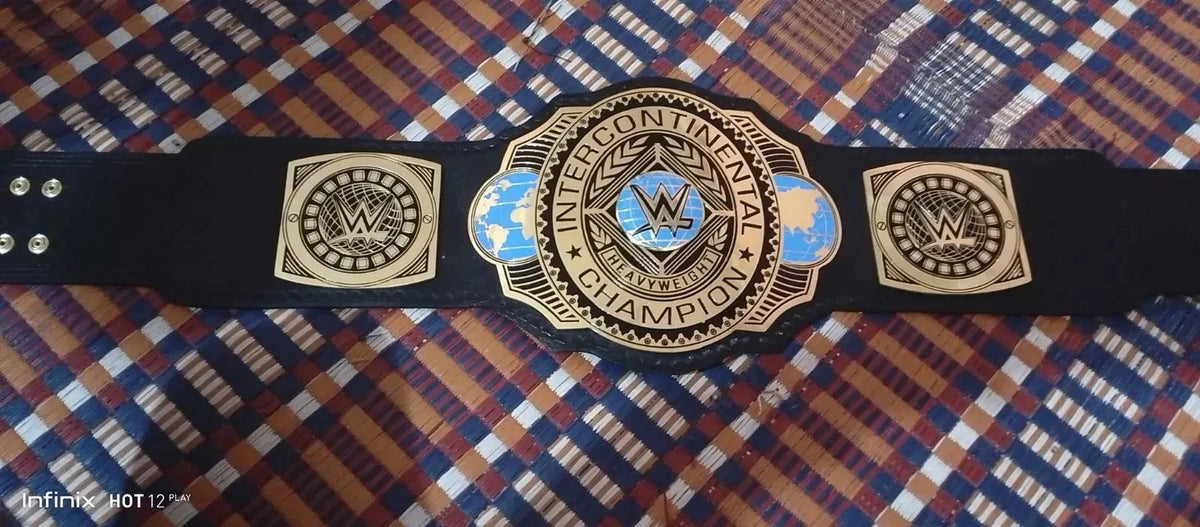 WORLD WRESTLING INTERCONTINENT<wbr/>AL CHAMPIONSHIP REPLICA TITLE BELT ADULT 2MM BRASS