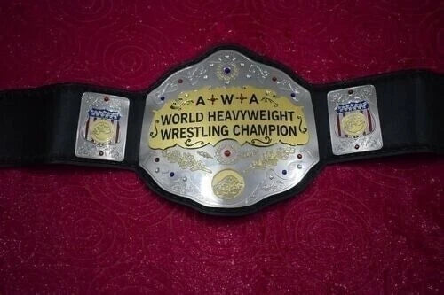 AWA World Heavyweight Wrestling Champion Replica Title Belt 2mm Adult size